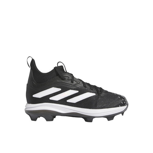 Vist Large View of Product Image Which is New Adidas Adizero Afterburner Jr 4 BB/SB Cleats Black And White 