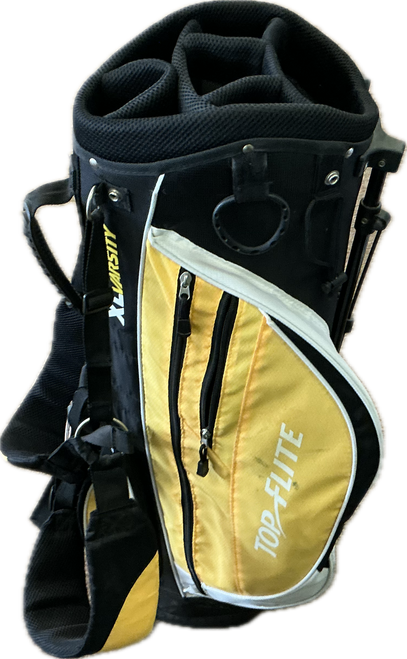 Vist Large View of Product Image Which is Used Top Flite STAND BAG Mens Stand Bag Black And Optic Yellow
