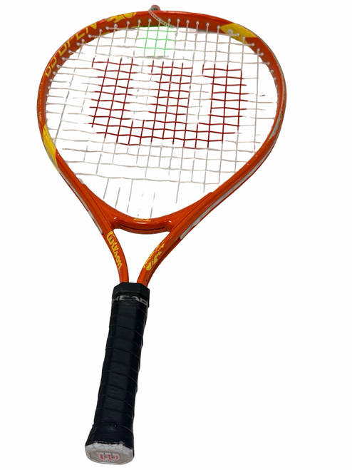 Vist Large View of Product Image Which is Used Wilson US OPEN Junior Tennis Racquet Orange 21"