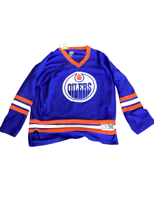 Vist Large View of Product Image Which is Used NHL Edmonton Oilers Jersey L/XL