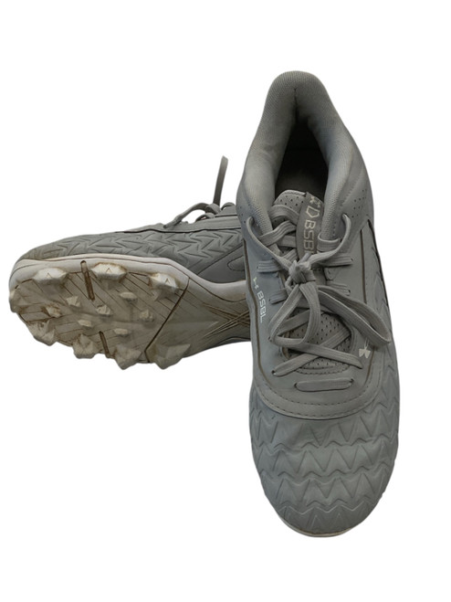 Vist Large View of Product Image Which is Used Under Armour BSBL BB/SB Cleats Grey Senior 8.5