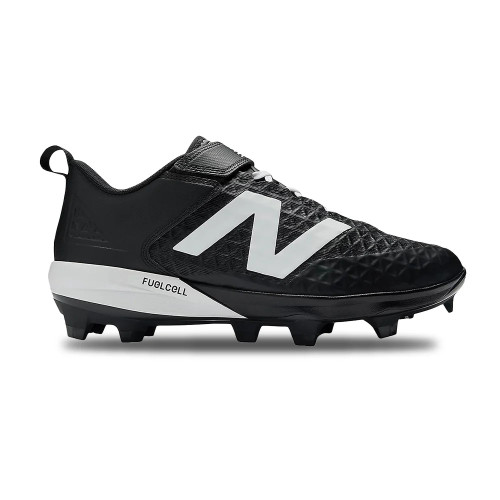 Vist Large View of Product Image Which is New New Balance 4040 V8 Molded Mens 9 BB/SB Cleats Black And White