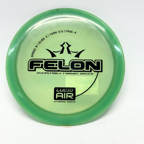 Vist Large View of Product Image Which is Used Dynamic Discs LUCID AIR FELON Disc Golf Driver Neon Green 157g