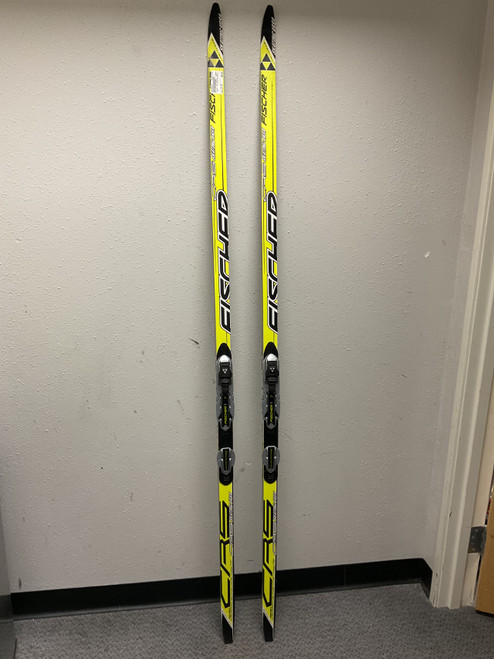 Vist Large View of Product Image Which is Used Fischer CRS SKATING VASA Mens XC Ski/Binding White/Black/Yellow 187 cm