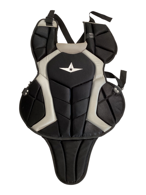 Vist Large View of Product Image Which is Used All-Star CPCC1216PS-1 Catchers Chest Protector Black 