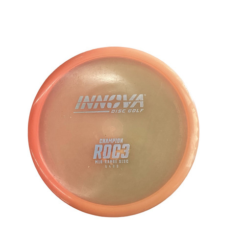 Vist Large View of Product Image Which is Used Innova CHAMPION ROC3 Disc Golf Mid Range Orange