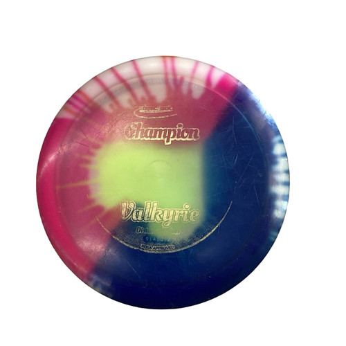 Vist Large View of Product Image Which is Used Innova CHAMPION I-DYE VALKYRIE Disc Golf Driver Red