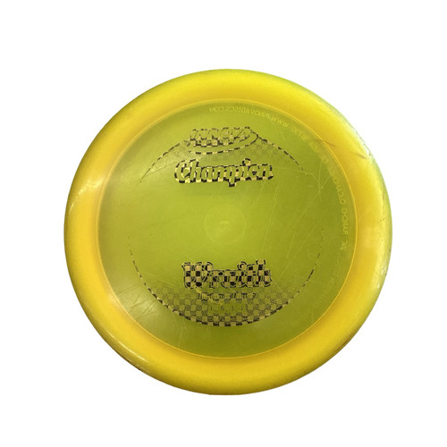 Vist Large View of Product Image Which is Used Innova CHAMPION WRAITH Disc Golf Driver Yellow