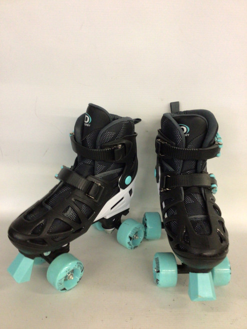 Vist Large View of Product Image Which is Used RollerDerby ADJUSTABLE 3-6 Junior Roller Quad Skates Black Adjustable