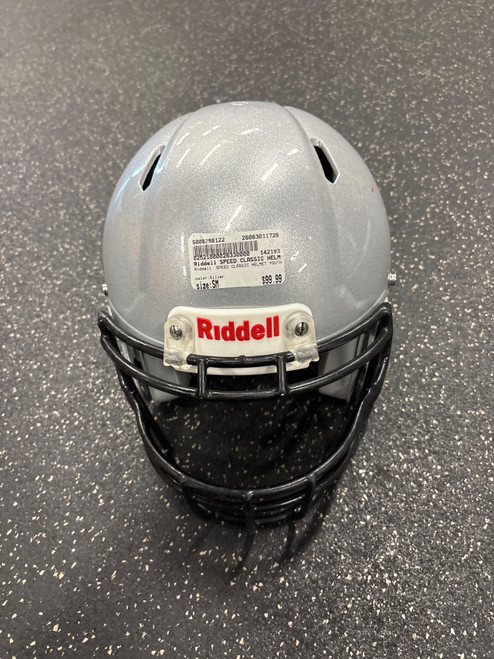 Vist Large View of Product Image Which is Used Riddell SPEED CLASSIC HELMET YOUTH FB Helmet Silver SM