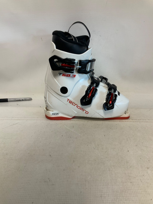 Vist Large View of Product Image Which is Used Tecno Pro T50.3 Boys DH Ski Boot White 210 MP - J02