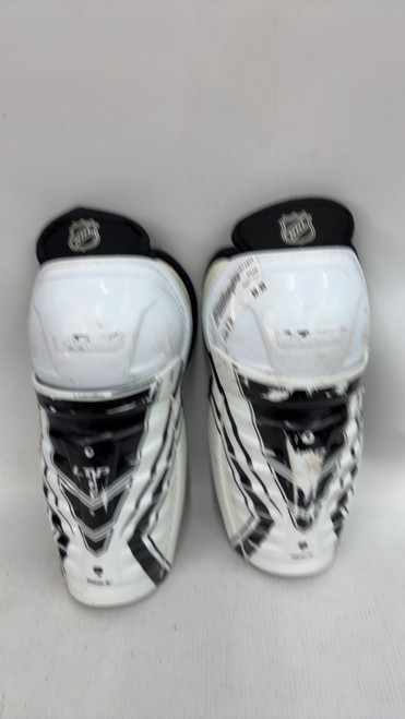 Vist Large View of Product Image Which is Used NHL Youth Shin Guards White 8"