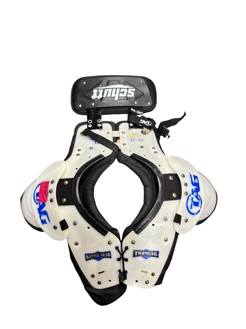 Vist Large View of Product Image Which is Used TAG BATTLE GEAR TSP036 FB Shoulder Pads White XL