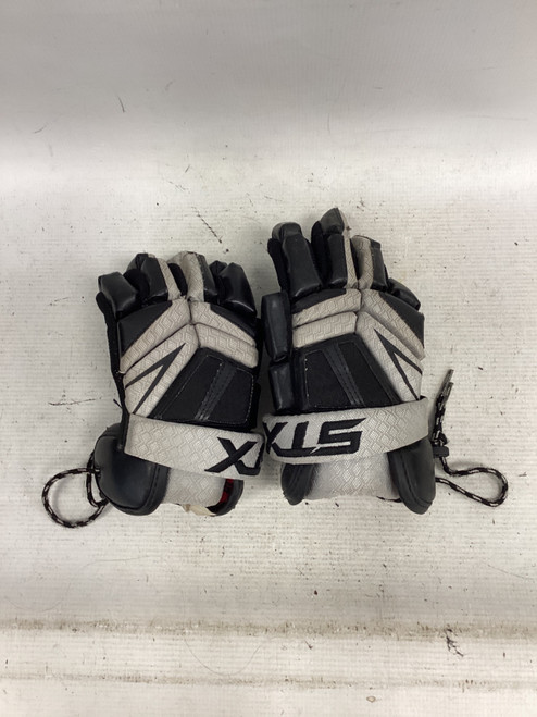 Vist Large View of Product Image Which is Used STX CLASH Lacrosse Gloves Junior Black 10"