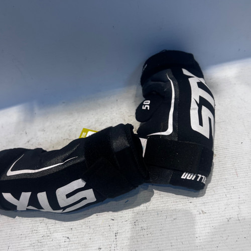 Vist Large View of Product Image Which is Used STX STX STALLION ELBOW LAX ARM PADS/GUA Lacrosse Arm Pads/Guards Black SM