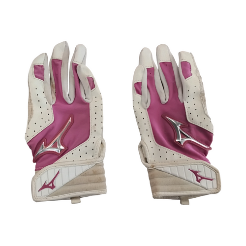 Vist Large View of Product Image Which is Used Mizuno BB/SB Batting Gloves Pink SM