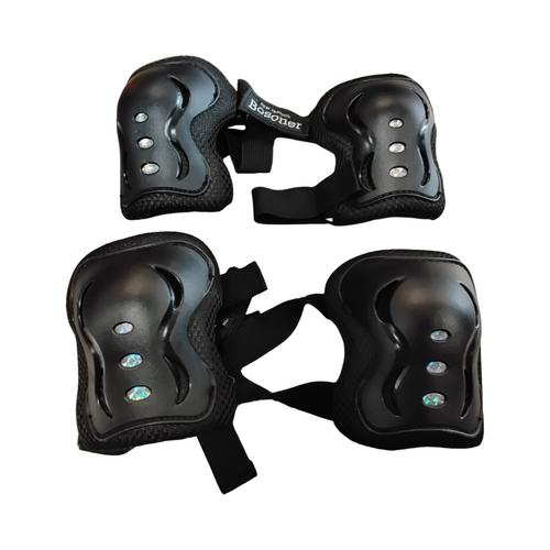 Vist Large View of Product Image Which is Used BONSONER Skateboard Elbow Pads Black Youth