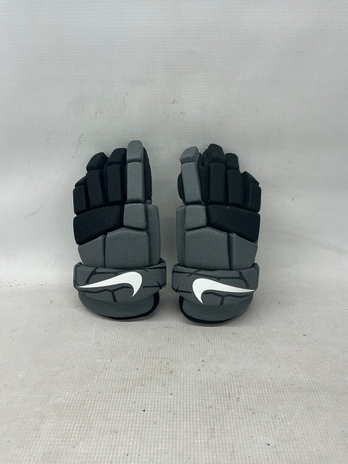 Vist Large View of Product Image Which is Used Nike NIKE LAX GLOVES Lacrosse Gloves Junior Grey MD
