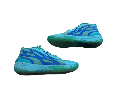 Vist Large View of Product Image Which is Used Puma LAMELLO Basketball Shoes Carolina Blue Senior 10.5