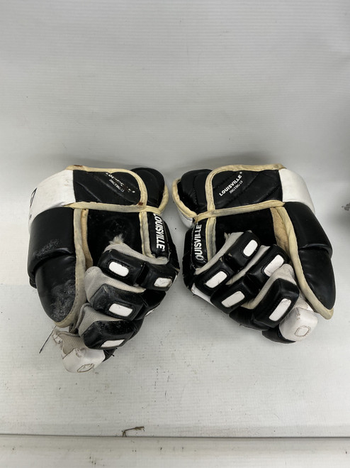Vist Large View of Product Image Which is Used TPS Hockey BIONIC THG Senior Gloves Black And White 13"