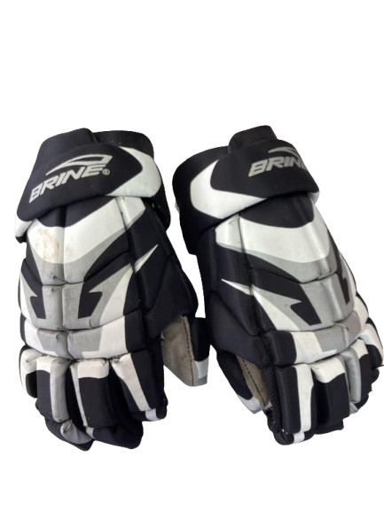 Vist Large View of Product Image Which is Used Brine GLOVES Lacrosse Gloves Mens Black MD