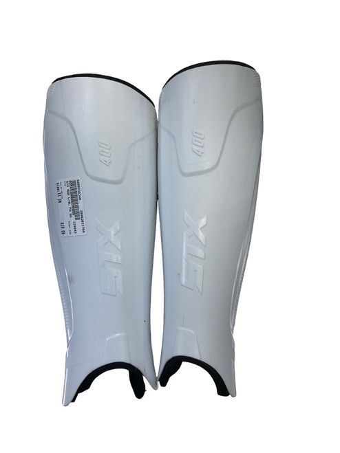 Vist Large View of Product Image Which is Used STX 400 FH Shin Guards White 11"