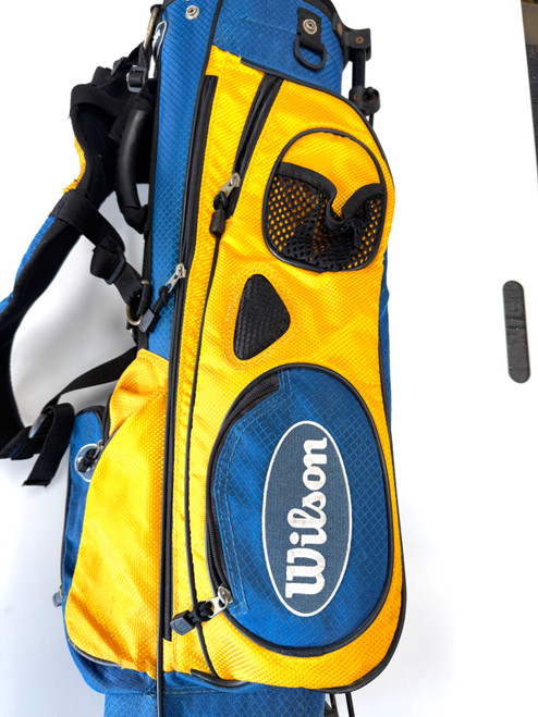 Vist Large View of Product Image Which is Used Wilson NAVY GOLD Jr Stand Bag Navy Blue