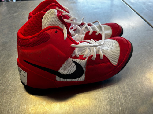 Vist Large View of Product Image Which is Used Nike Wrestling Shoes Red Senior 6.5