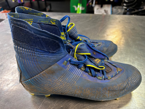 Vist Large View of Product Image Which is Used Under Armour Adult FB Cleats Royal Blue Senior 10.5