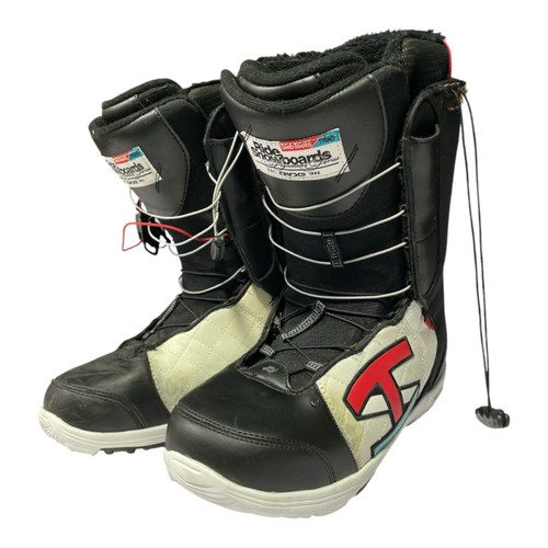 Vist Large View of Product Image Which is Used SEBTOOTS Mens Snowboard Boots White And Black Senior 10.5