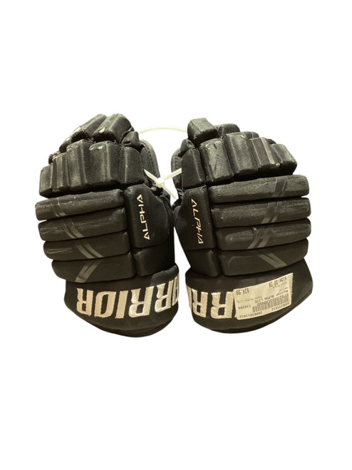 Vist Large View of Product Image Which is Used Warrior ALPHA LITE Junior Gloves Black 10"