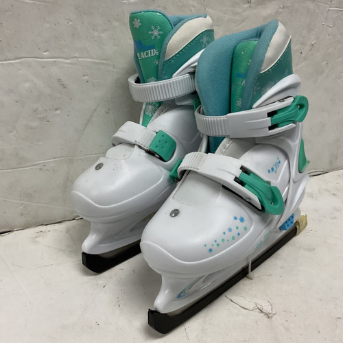 Vist Large View of Product Image Which is Used Lake Placid ADJ 11-1 Girls Figure Skate White Adjustable