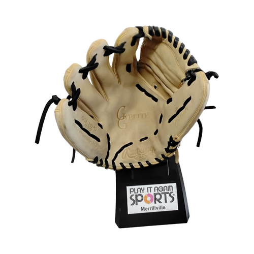 Vist Large View of Product Image Which is Used Rawlings GGE1202PC BB/SB Glove LH Throw Tan 12"