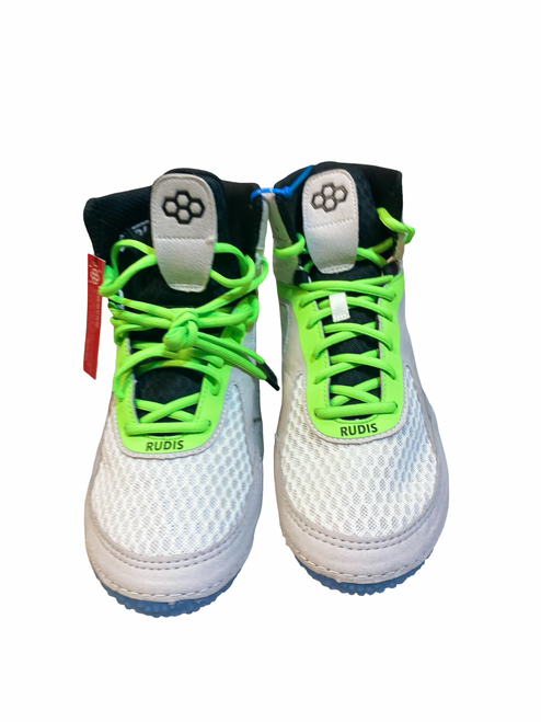 Vist Large View of Product Image Which is Used Rudis Wrestling Shoes White Senior 10.5