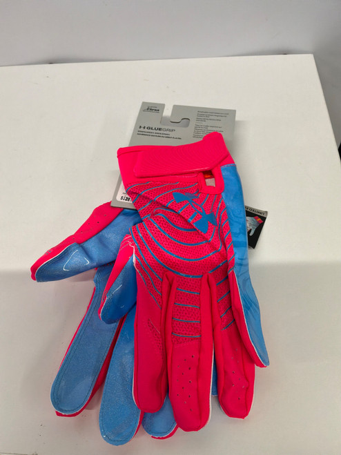 Vist Large View of Product Image Which is Used Under Armour UA BLUR PINK GLOVES FB Gloves Pink XL