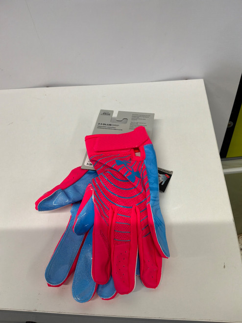 Vist Large View of Product Image Which is Used Under Armour UA BLUR PINK GLOVES FB Gloves Pink XL