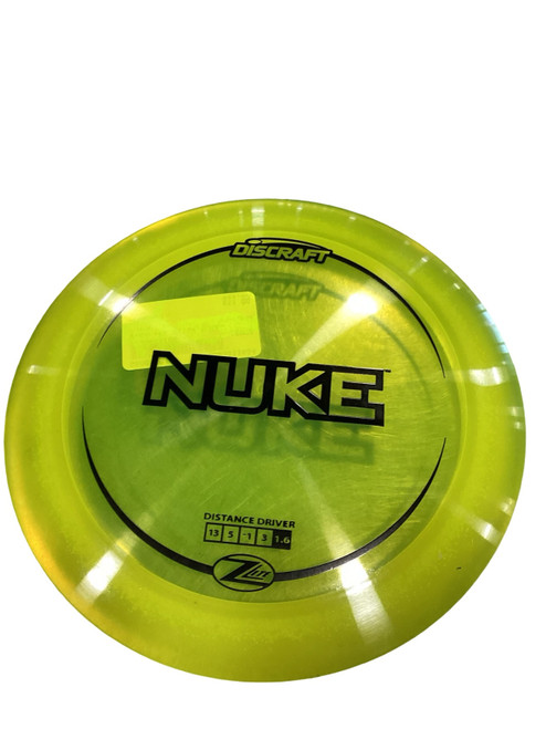 Vist Large View of Product Image Which is Used Discraft NUKE Disc Golf Driver Yellow