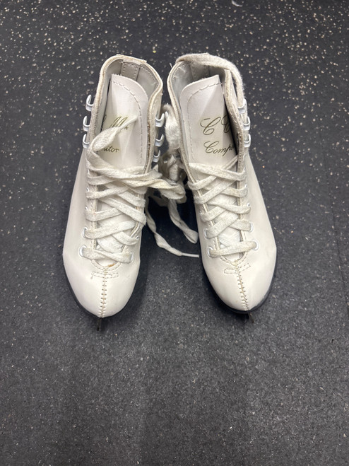 Vist Large View of Product Image Which is Used CCM COMPETITOR Girls Figure Skate White Youth 10.0