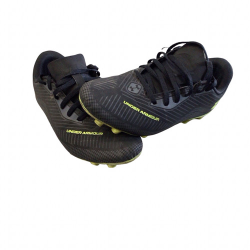 Vist Large View of Product Image Which is Used Under Armour Soccer Cleats Black Junior 04.5