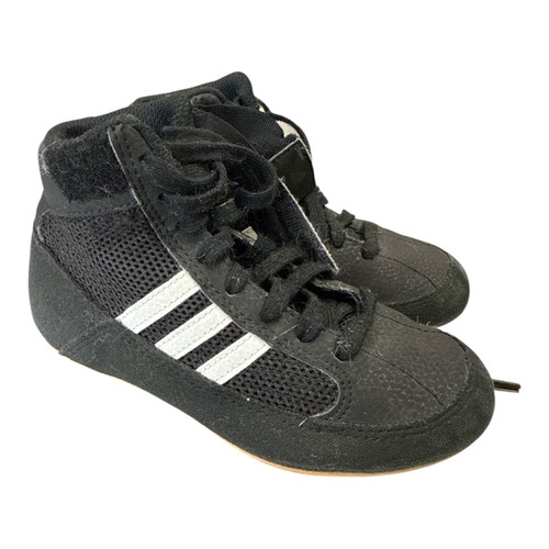 Vist Large View of Product Image Which is Used Adidas Wrestling Shoes Black Youth 12.0