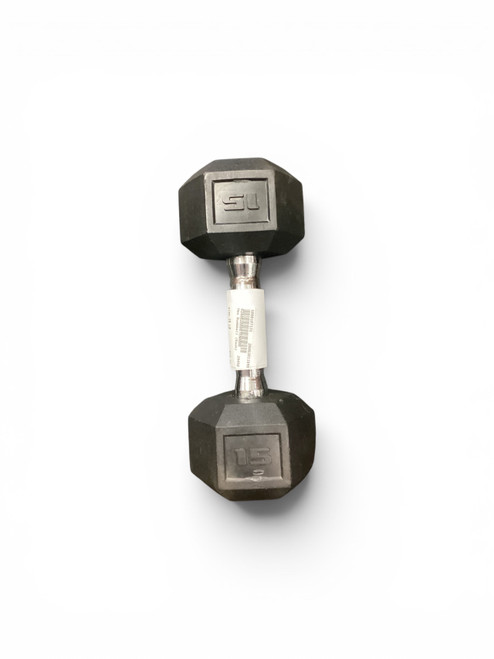 Vist Large View of Product Image Which is Used Hex Dumbbell (Each) 15 lb