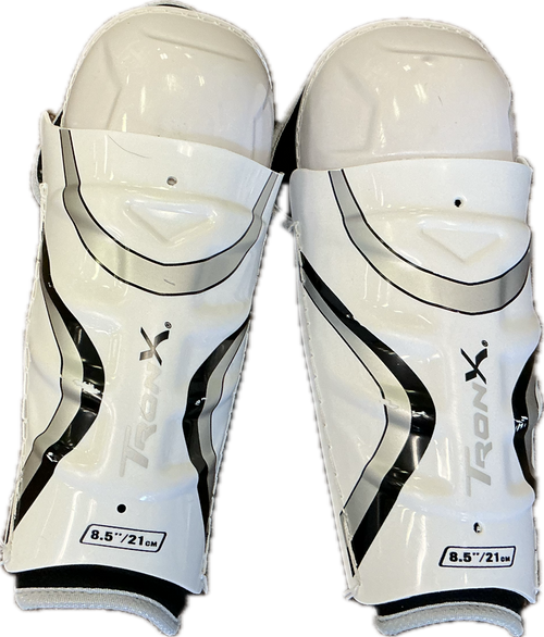 Vist Large View of Product Image Which is Used Tron SHINGUARDS Youth Shin Guards White 8 1/2"