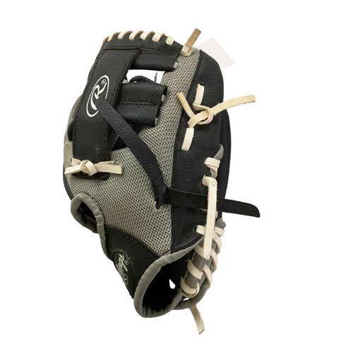 Vist Large View of Product Image Which is Used Rawlings PL90BSM BB/SB Glove RH Throw Black 9"