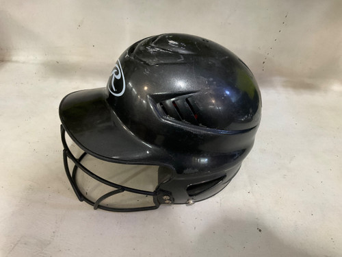 Vist Large View of Product Image Which is Used Rawlings HELMET W/ MASK Batting Helmet w/Mask Black MD