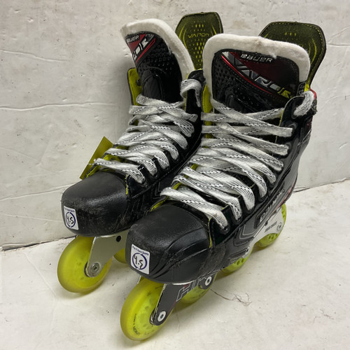 Vist Large View of Product Image Which is Used Bauer VAPOR X2.9 Roller Hockey Skates Black Junior 04.5