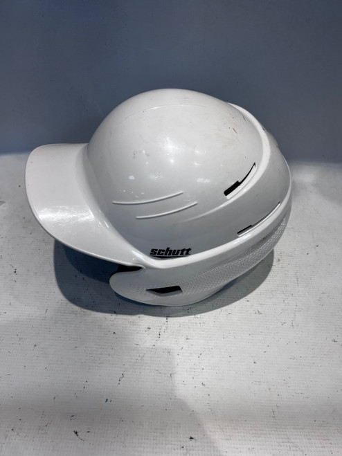 Vist Large View of Product Image Which is Used Schutt Batting Helmet No Mask White SM