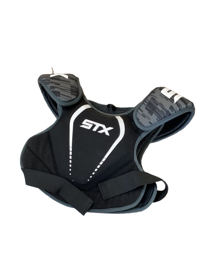 Vist Large View of Product Image Which is Used STX SHEILD Lacrosse Shoulder Pads Black SM