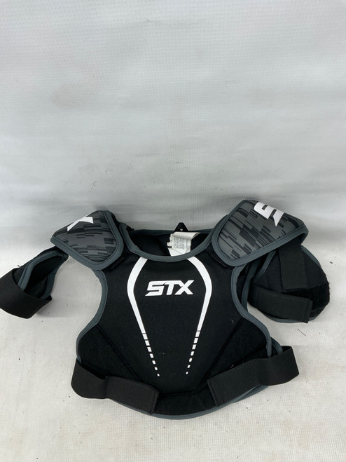 Vist Large View of Product Image Which is Used STX STALLION 75 Lacrosse Shoulder Pads Black SM