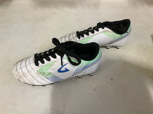 Vist Large View of Product Image Which is Used GEERS Soccer Cleats White Youth 13.0