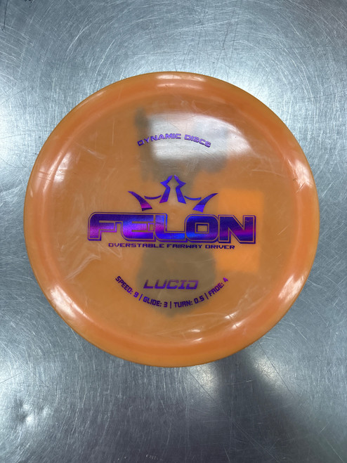 Vist Large View of Product Image Which is Used Dynamic Discs LUCID FELON Disc Golf Driver Orange